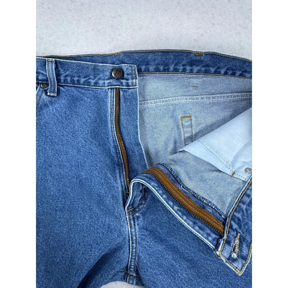 Carhartt B17 STW Relaxed Fit Stonewash Blue Denim Jeans Mens 42x30 Workwear - Picture 5 of 11